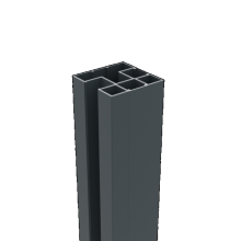 Aluminium H-paal Boston 75x75x3000mm + afwerkingsprofiel 4x24x3000mm