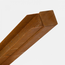 Begin/Eindpaal Bamboescherm zonder bevestigingsvoet 242cm Cortenstaal